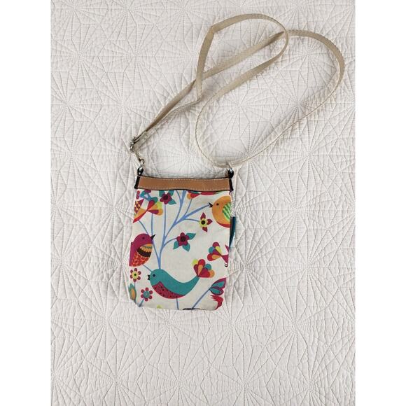 Lily Bloom Colorful Birds Crossbody Bag Purse Multiple Pockets - Picture 5 of 7